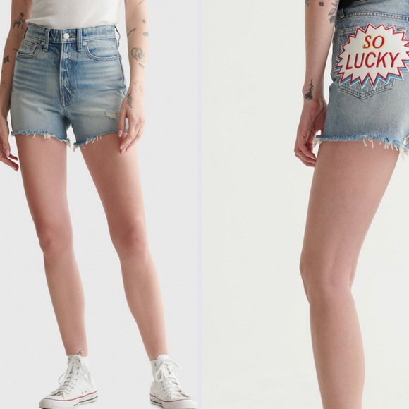 NWT Lucky Brand Lucky Patch Hi rise cut off shorts - Picture 4 of 8